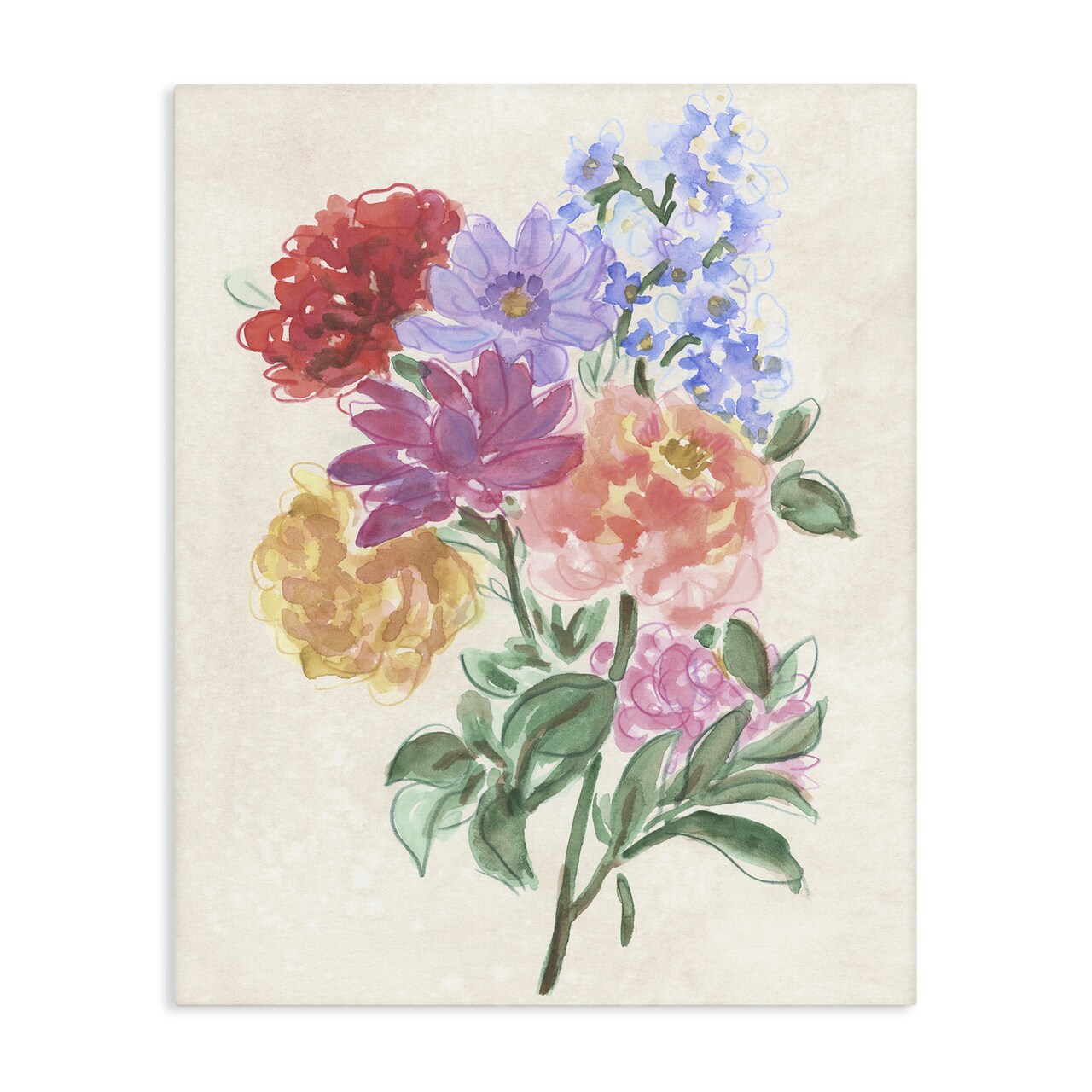 Stupell Industries Blooms On Parchment Canvas, design by June Erica Vess